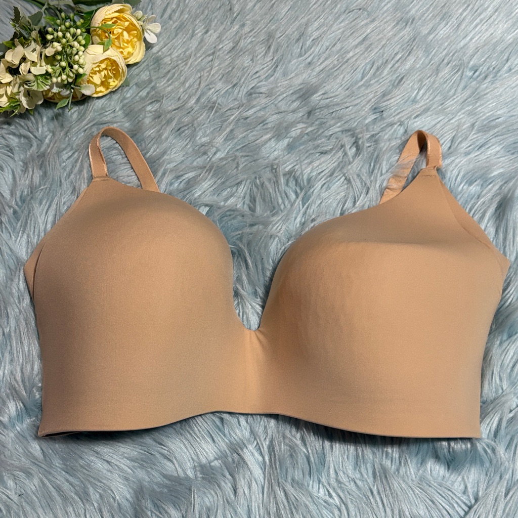 Knix Wireless Seamless Tan Bra Sz 8